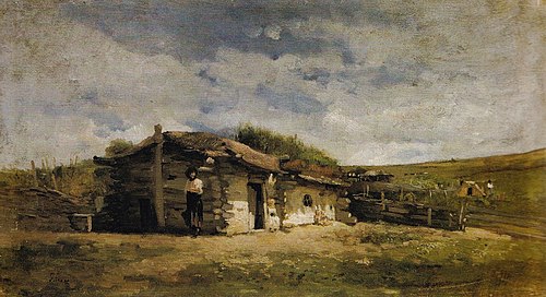 Hut, 1873, Nicolae Grigorescu