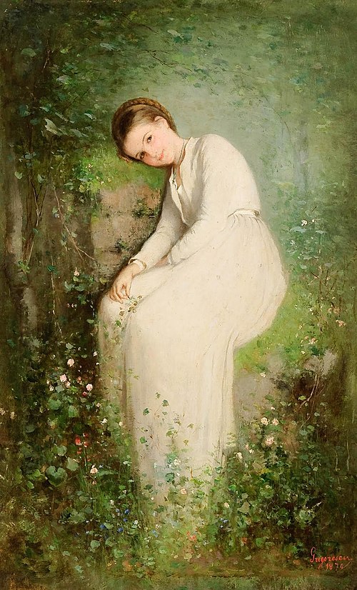 A flower among the flowers, 1870, Nicolae Grigorescu