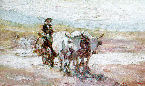 Char à bœufs, 1899, Nicolae Grigorescu