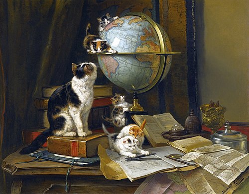 The Globetrotters, 1865, Henriëtte Ronner-Knip
