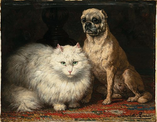 Two Friends, 1865, Henriëtte Ronner-Knip