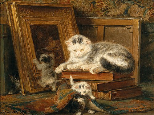 Hide and Seek, 1865, Henriëtte Ronner-Knip