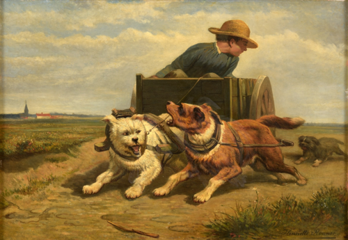 Dogcart, 1865, Henriëtte Ronner-Knip