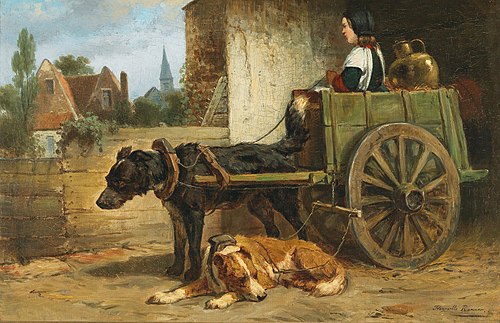 The Little Wagon, 1865, Henriëtte Ronner-Knip