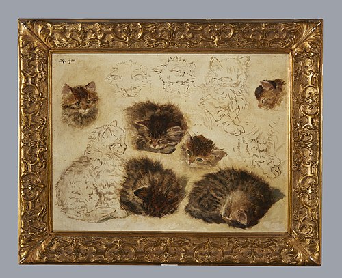 Studie van elf poezen, Henriëtte Ronner-Knip, 1904, 1904, Henriëtte Ronner-Knip