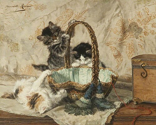 A Merry Party, 1892, Henriëtte Ronner-Knip