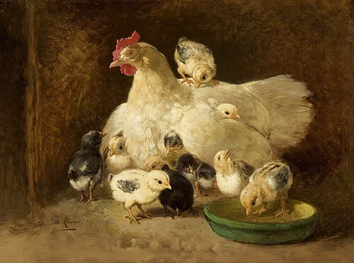 Hen with Chickens, , Henriëtte Ronner-Knip