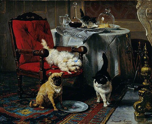 A Bit of Cheese, , Henriëtte Ronner-Knip