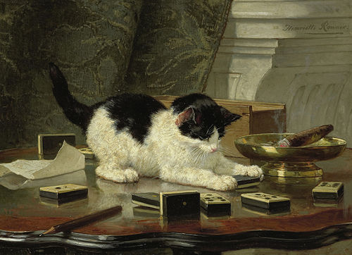 Jeu de chaton, 1869, Henriëtte Ronner-Knip