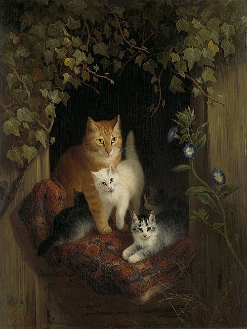 Cat with Kittens, 1844, Henriëtte Ronner-Knip