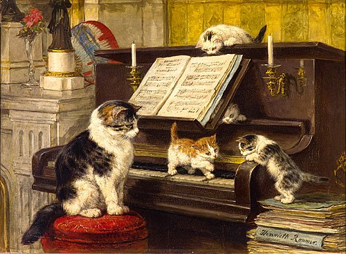 La leçon de piano, 1897, Henriëtte Ronner-Knip