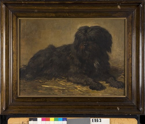 A Long-haired Dog, 1873, Henriëtte Ronner-Knip