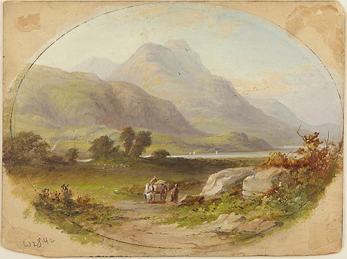 Mountainous Landscape, , Branwell Brontë