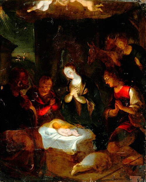 The Adoration of the Shepherds, 1836, Branwell Brontë