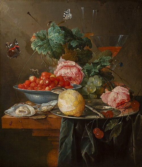 Still Life with Fruit, Flowers and Oysters, 1652, Jan Davidszoon de Heem