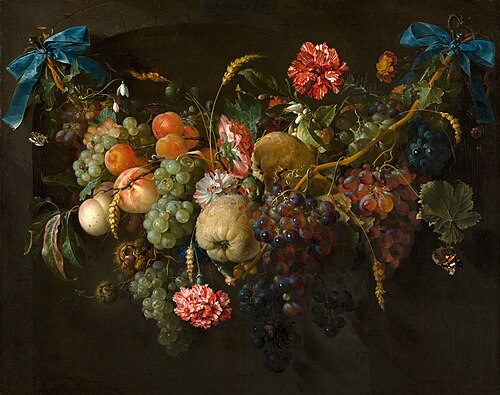 Fruits en guirlande, 1650, Jan Davidszoon de Heem