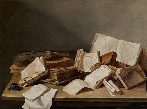 Nature morte aux livres, 1628, Jan Davidszoon de Heem