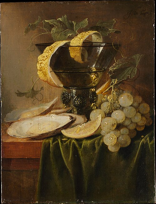 Still Life with a Glass and Oysters, 1640, Jan Davidszoon de Heem