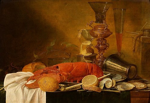 Nature morte avec un homard., 1650, Jan Davidszoon de Heem