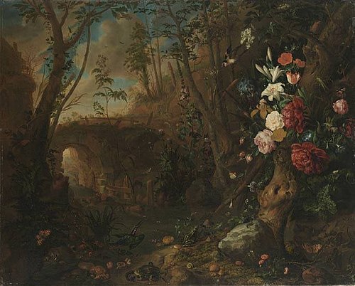Blumen in einer Bachlandschaft (Kopie nach), 1645, Jan Davidszoon de Heem