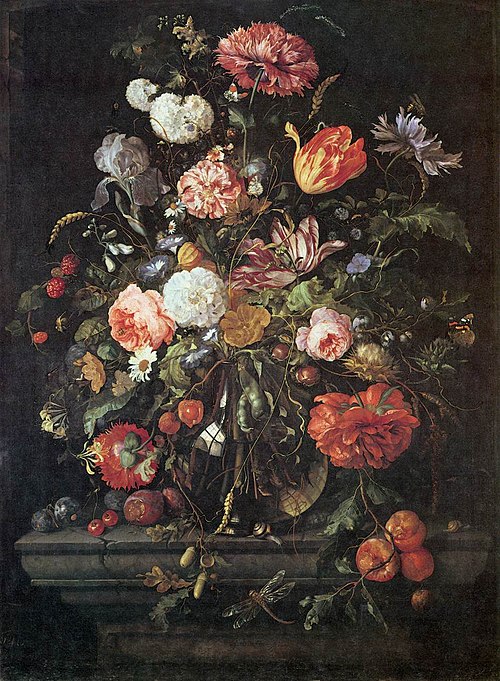 Flowers in a Glass Bowl, 1650, Jan Davidszoon de Heem