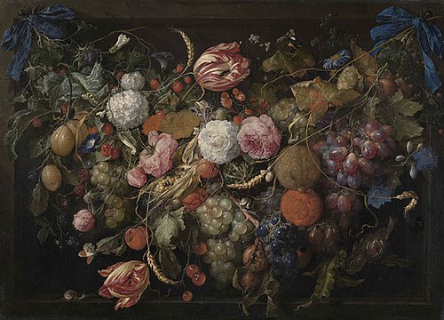 Still life of fruits and flowers, 1672, Jan Davidszoon de Heem