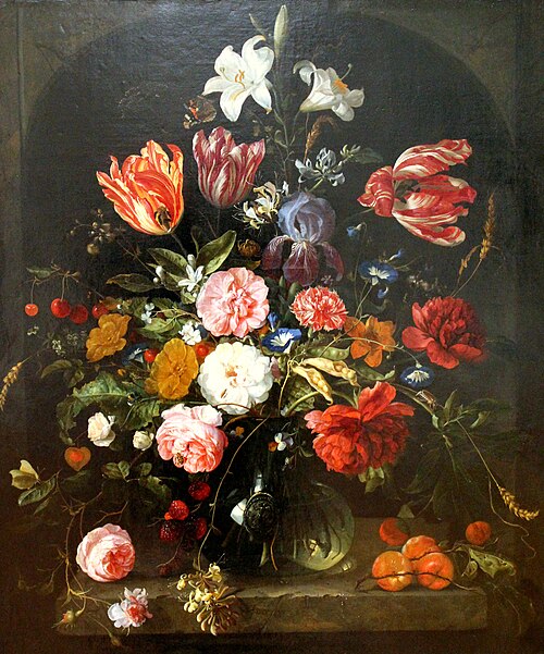 Flowers in a Vase in a Niche, 1650, Jan Davidszoon de Heem