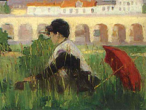 Model in landscape, 1900, Eva Bonnier