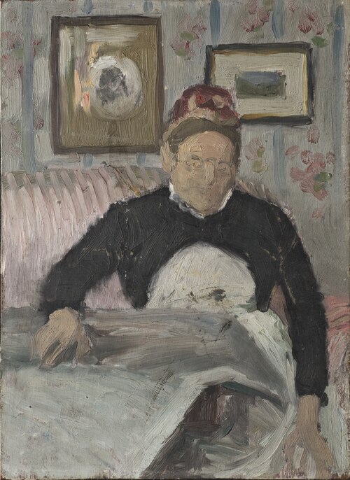 Brita Maria (Mussa) Banck (1830-1906), husföreståndarinna, 1890, Eva Bonnier