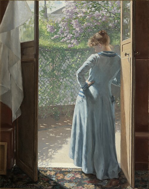 Vid ateljédörren, 1885, Eva Bonnier