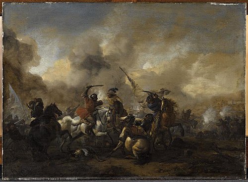 Combat de cavalerie chrétienne et turque, 1700, Philips Wouwerman