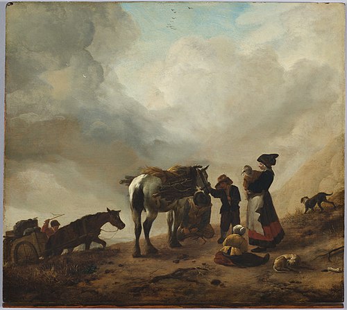Landscape with Wood Gatherers, 1647, Philips Wouwerman