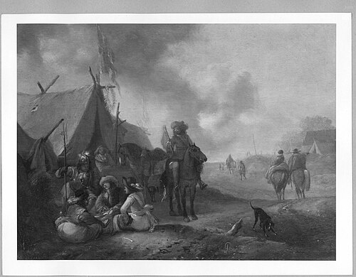 Soldiers in camp 1652, 1652, Philips Wouwerman