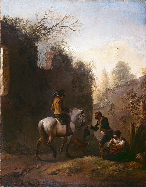 L'Aumône, 1649, Philips Wouwerman