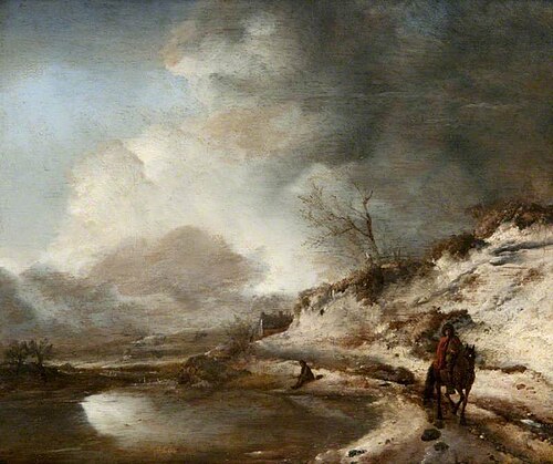 A Horseman by a Pond, 1650, Philips Wouwerman