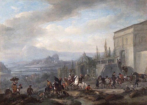The Departure of a Hawking Party, 1665, Philips Wouwerman