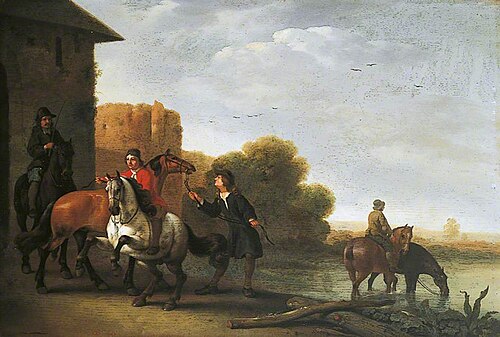 Riders Watering Their Horses, , Philips Wouwerman