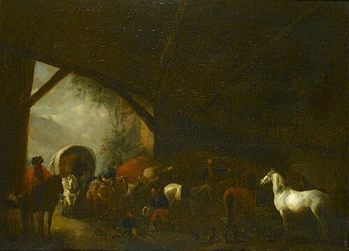 The Interior of a Stable, , Philips Wouwerman
