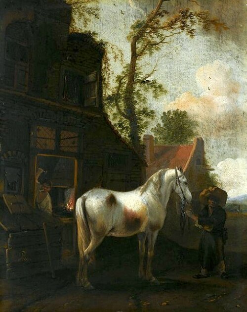 A Farrier's shop., 1640, Philips Wouwerman