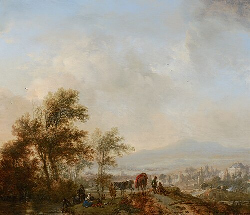Rest during the Hunt, 1650, Philips Wouwerman