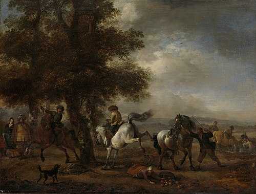 The bucking gray, 1650, Philips Wouwerman