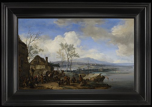 Merry and Rowdy Peasants at an Inn, 1653, Philips Wouwerman