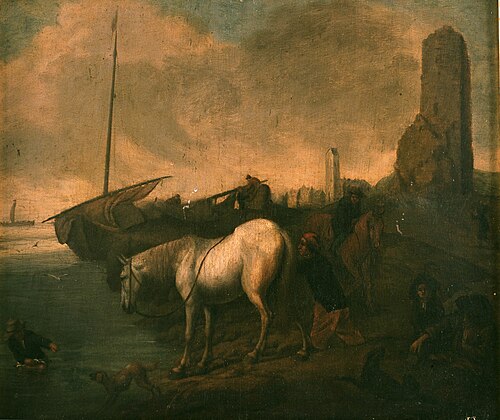 Running Aground with Horses and Fishermen, , Philips Wouwerman