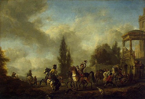 Huntsmen Setting Out, 1650, Philips Wouwerman