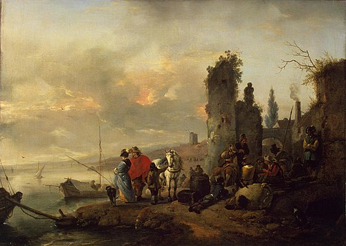 Sea Harbour, 1660, Philips Wouwerman