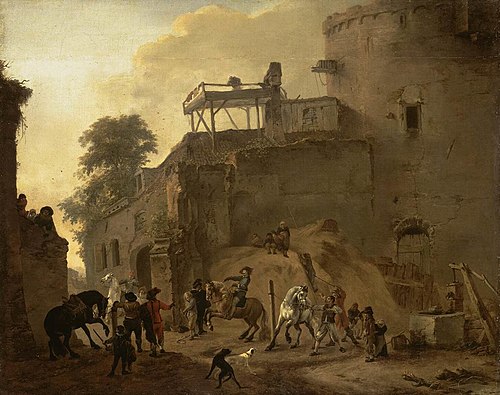Manege Riding in the Open Air, 1650, Philips Wouwerman