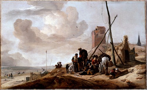 A Coastal Scene, 1650, Philips Wouwerman