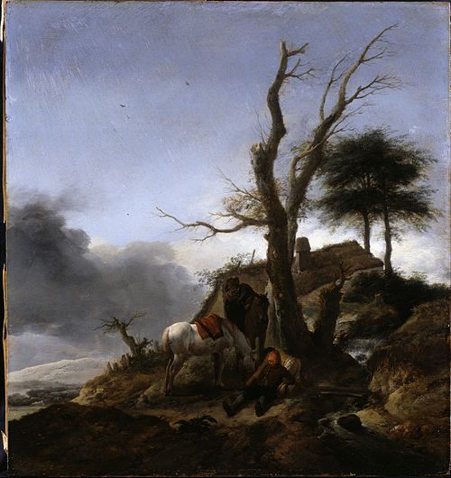 Halt of Traveller, 1647, Philips Wouwerman