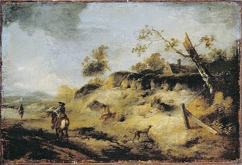 Sandbank with Traveller, 1650, Philips Wouwerman