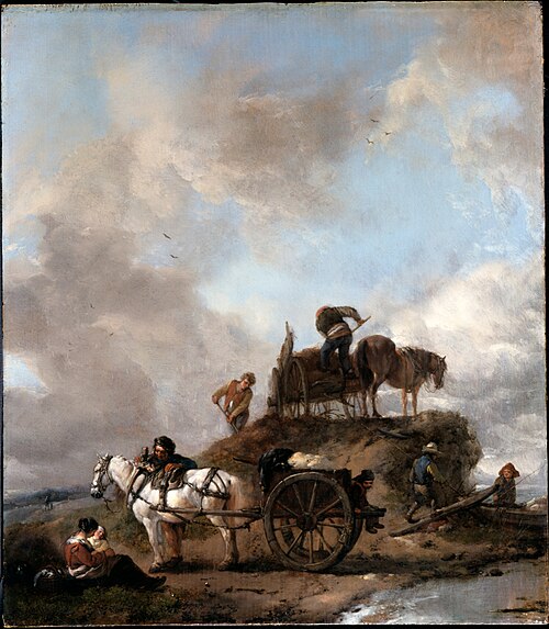 Peasants in the Fields: Hay Harvest, 1655, Philips Wouwerman